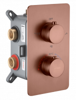 Смеситель Boheme Cell 134-3 встроенный с термостатом, 3-х проходной схема 4