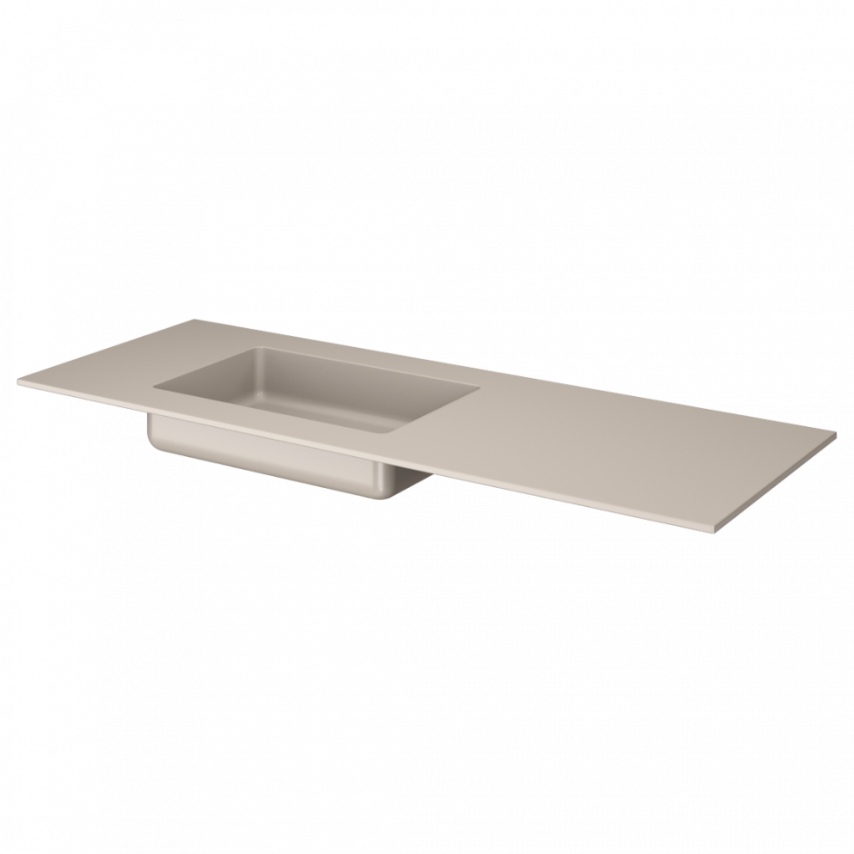 Раковина накладная Armadi Art Quatro 793-140-D-L 141х52 см, цвет бежевый