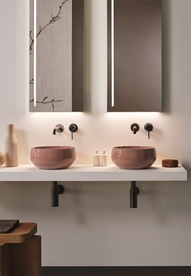 Раковина круглая накладная Cielo Le Bacinelle Tino Mini BATO30 без перелива, диаметр 30 см ФОТО