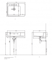 Подвесная овальная раковина Cielo Marcel MALA/MALASF 70х50х17 см схема 2