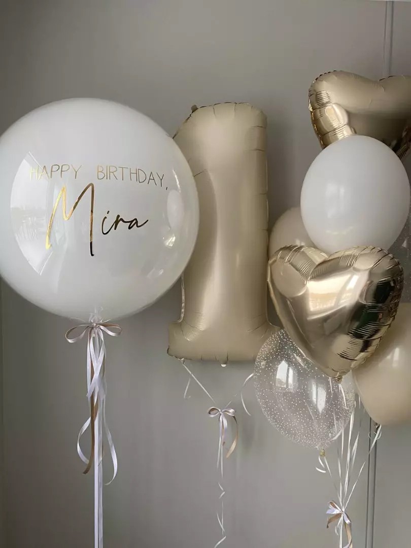 Песочный сет на детский день рождения из шаров с гелием