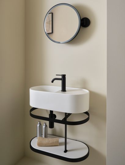 Накладная/подвесная овальная раковина Cielo Les Petites LPLAO60/LPLAO60SF 60х30х16 см схема 5