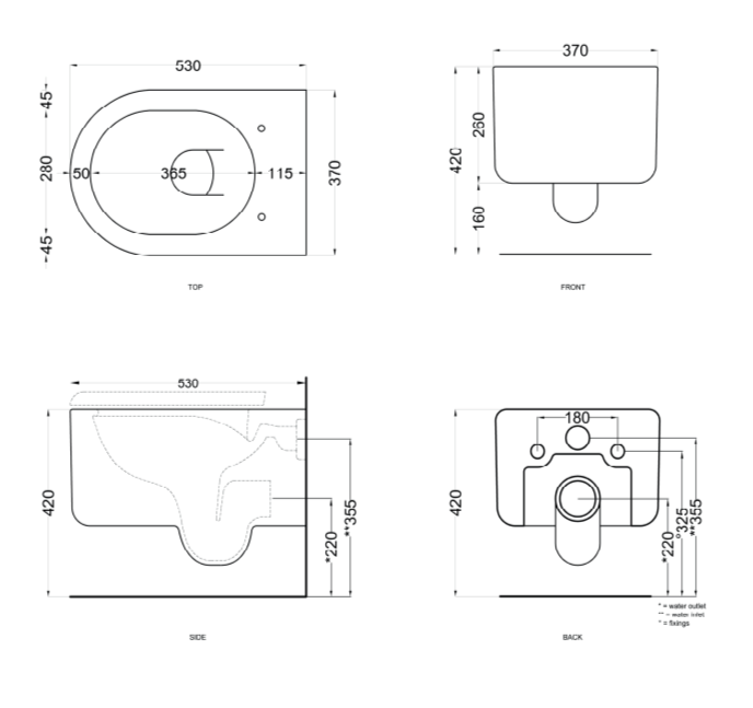 Унитаз подвесной безободковый Cielo Itaca ITVSK крепеж в комплекте ФОТО