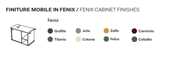 Тумба подвесная Cielo Theo 78 THMF78/THMF78SF из материала Fenix 78х38 см ФОТО