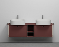 Тумба подвесная/напольная Cielo Theo 175 THMF175C2/THMF175C2SF из материала Fenix, с 2 дверцами и открытой полкой 175х63х38 см схема 9 Тумба подвесная/напольная Cielo Theo 175 THMF175C2/THMF175C2SF из материала Fenix, с 2 дверцами и открытой полкой 175х63х38 см схема 9