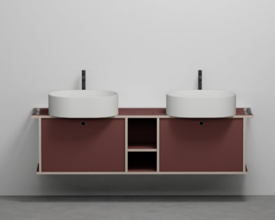 Тумба подвесная/напольная Cielo Theo 175 THMF175C2/THMF175C2SF из материала Fenix, с 2 дверцами и открытой полкой 175х63х38 см схема 9 Тумба подвесная/напольная Cielo Theo 175 THMF175C2/THMF175C2SF из материала Fenix, с 2 дверцами и открытой полкой 175х63х38 см схема 9