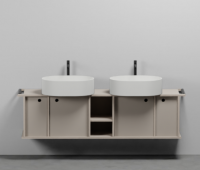 Тумба подвесная/напольная Cielo Theo 175 из материала Fenix, с 4 ящиками и открытой полкой THMF175A4/THMF175A4SF 175х63х38 см схема 5