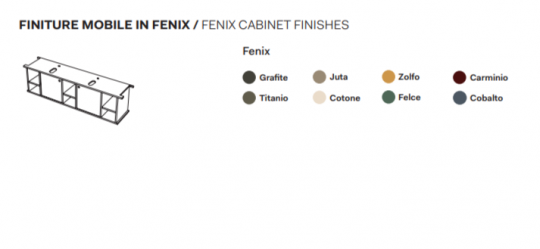 Тумба подвесная/напольная Cielo Theo 175 из материала Fenix, с 2 дверцами и 3 открытыми полками THMF175A2/THMF175A2SF 175х63х38 см схема 12 Тумба подвесная/напольная Cielo Theo 175 из материала Fenix, с 2 дверцами и 3 открытыми полками THMF175A2/THMF175A2SF 175х63х38 см схема 12