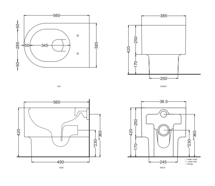 Напольный унитаз безободковый Cielo Otis OTVAK слив в пол/стену ФОТО