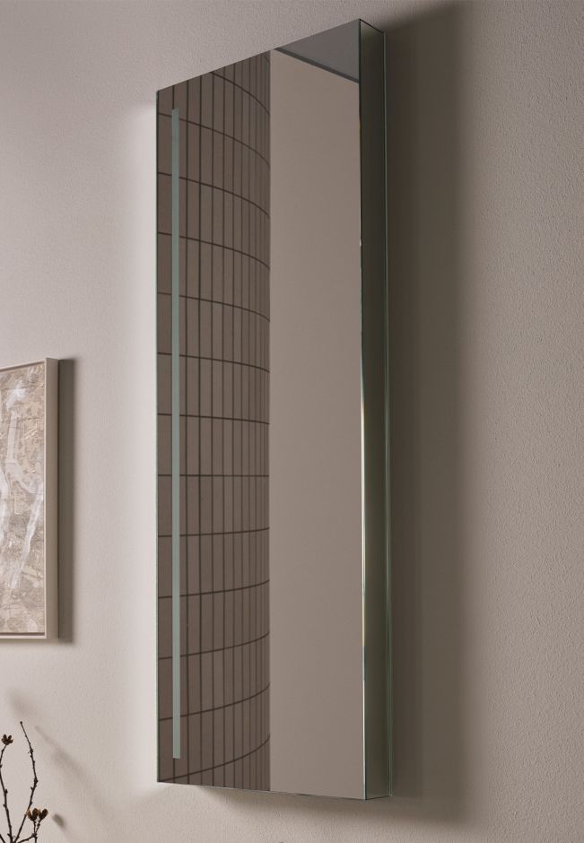 Зеркало подвесное Cielo Arcadia Luc прямоугольное с подсветкой SPLURLDX/SPLURLSX 110х40х6 см ФОТО