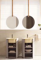 Зеркало одностороннее с кожаным ремнем Cielo I Catini SPMFC диаметр 60 см схема 2