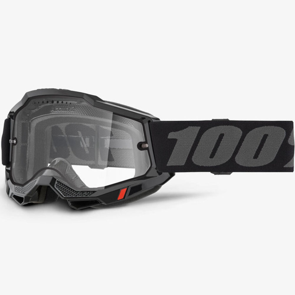 100% Accuri 2 Enduro MTB Black/Clear (2025) очки для мотокросса
