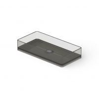 Раковина Dea Design DD9010 800 R4 80x40xh14,5 см накладная настольная Smoky Black R4 схема 1