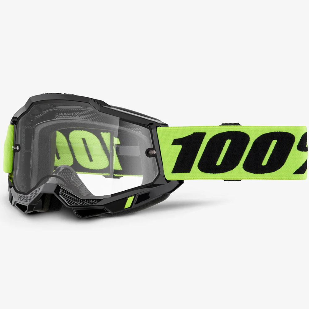 100% Accuri 2 Enduro Moto Neon Yellow/Clear (2025) очки для мотокросса