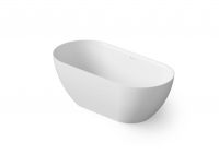 Ванна Dea Design Edge DD8919 1600 18 овальная слив по центру 160x75xh56 см White №18 схема 1