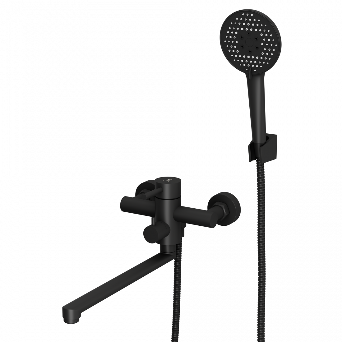 Смеситель для ванны с длинным поворотным изливом RUSH Melos (SUS1101-51Black)