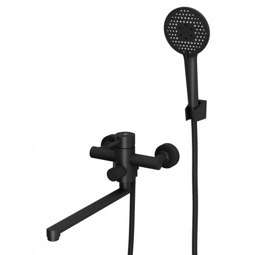 Смеситель для ванны с длинным поворотным изливом RUSH Melos (SUS1101-51Black)