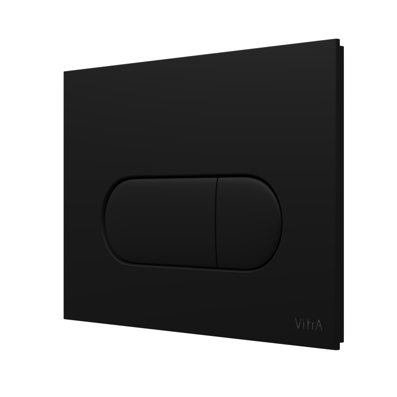 Кнопка смыва VitrA Root матовая черная двойный смыв 740-2211
