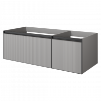 Рифленая тумба Armadi Art Quatro 790-M2-120, два блока (80+40), чаша слева схема 1