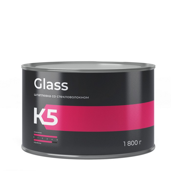K5 Glass Шпатлевка со стекловолокном, 1,8кг.