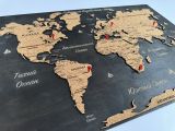 Карта мира из пробки в подарок