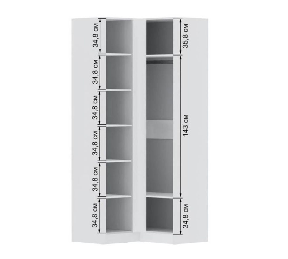 Шкаф угловой "Мадрид" угол прямой
