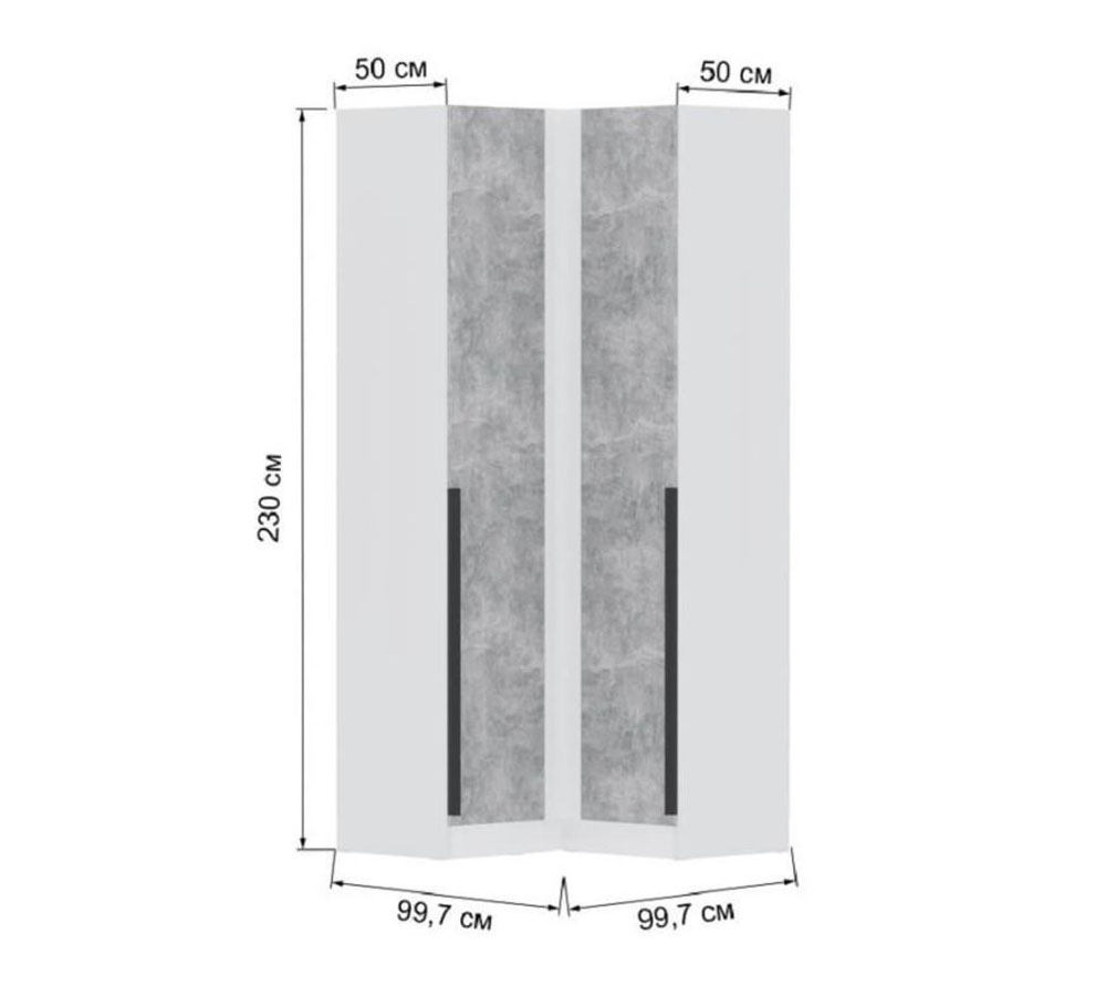 Шкаф угловой "Мадрид" угол прямой