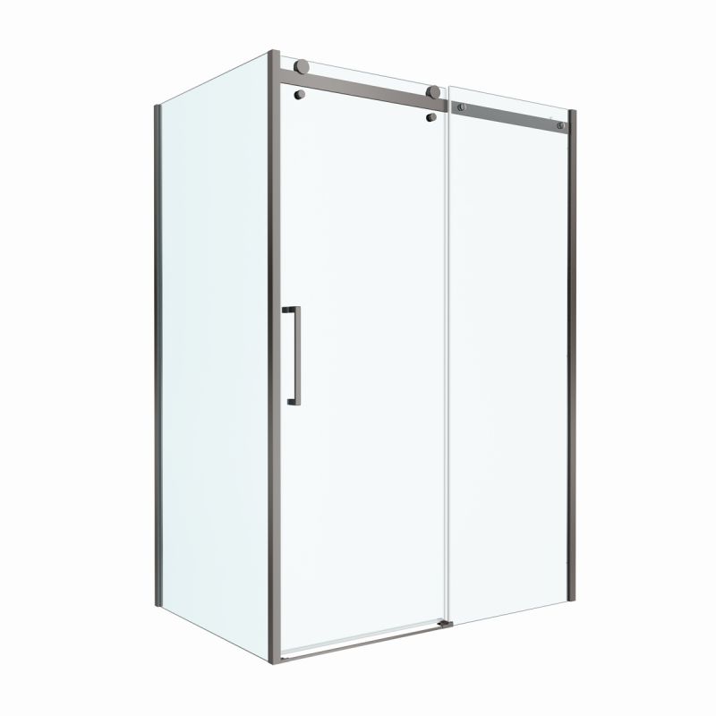 Душевой уголок BelBagno MARINO-2-AH-1-140/80-C-GM прямоугольный, оружейная сталь 140x80