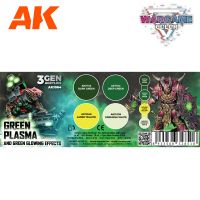 Набор красок AK Interactive Wargame Color: Green Plasma and Glowing Effects