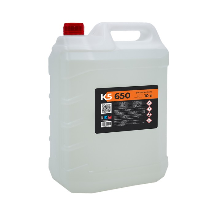 K5 Растворитель 650, бесцветный, прозрачный, объем 10л.