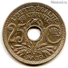 Франция 25 сантимов 1939 с точками №2