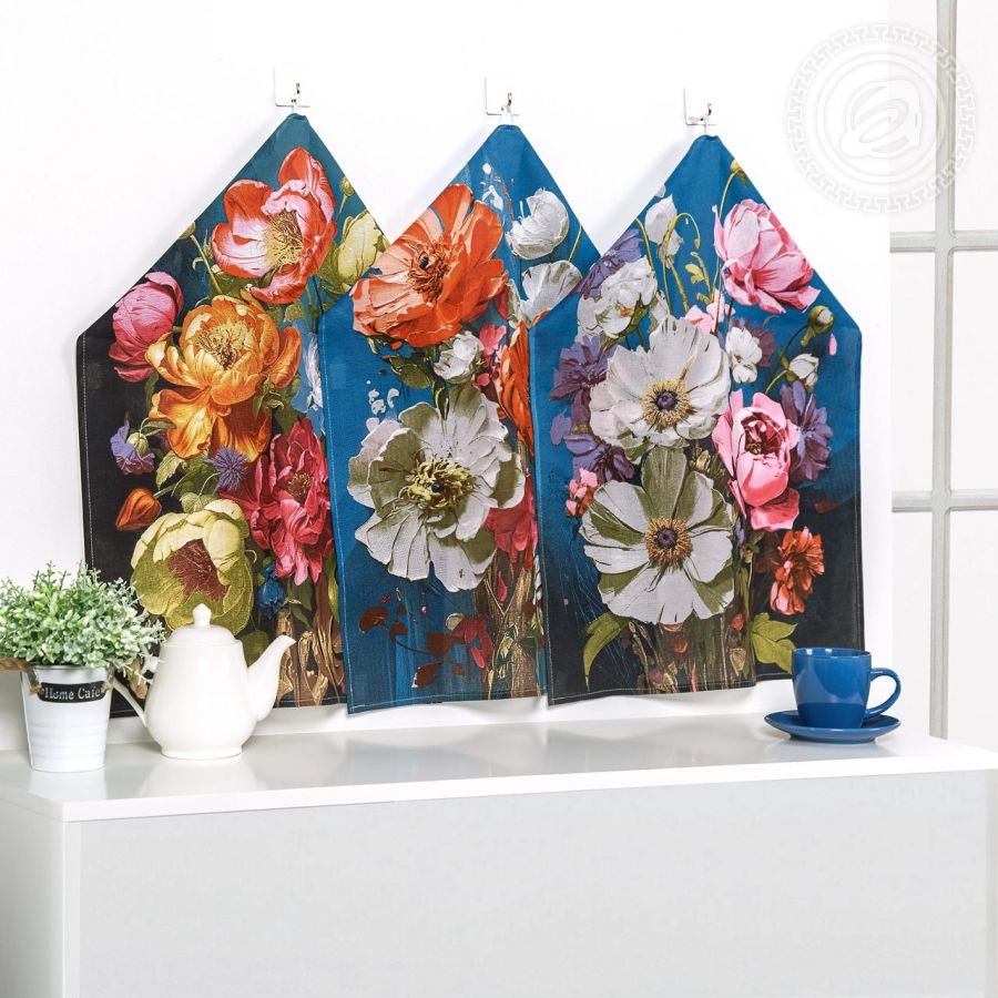 Набор полотенец из рогожки "Цветалина" (2шт.)