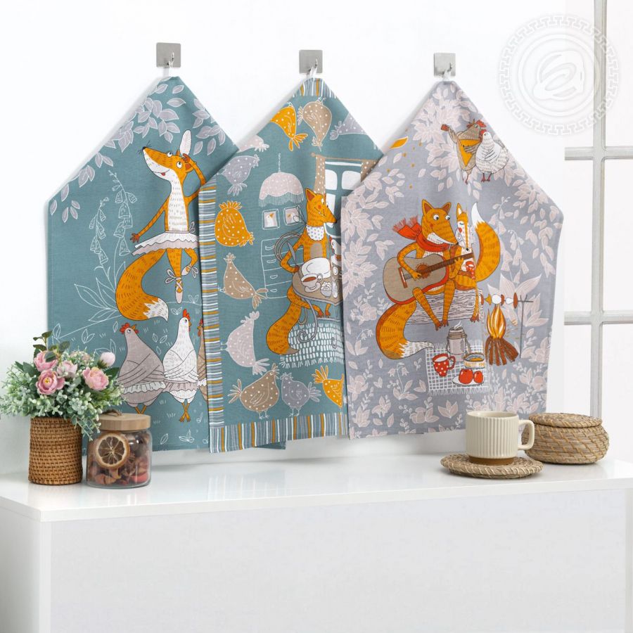 Набор полотенец из рогожки "Кумушка" (3шт.)