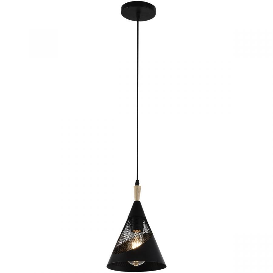 Люстра Reluce 03250-3.9-01 BK+WOOD