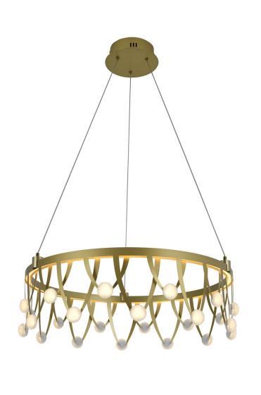 Люстра подвесная Alfa Light F3924-83 GOLD 50W ?60*H15 0