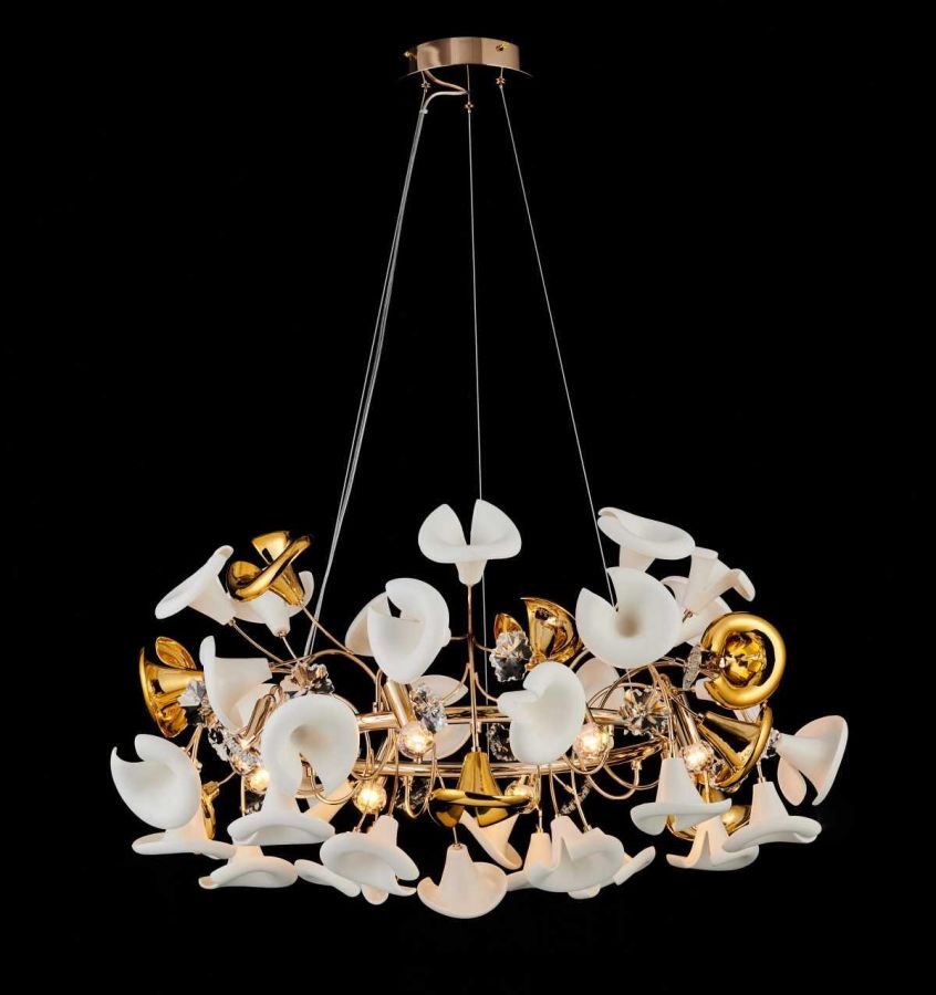 Люстра подвесная Alfa Light F2924-03 ?820*310*1000 E14*8 GD