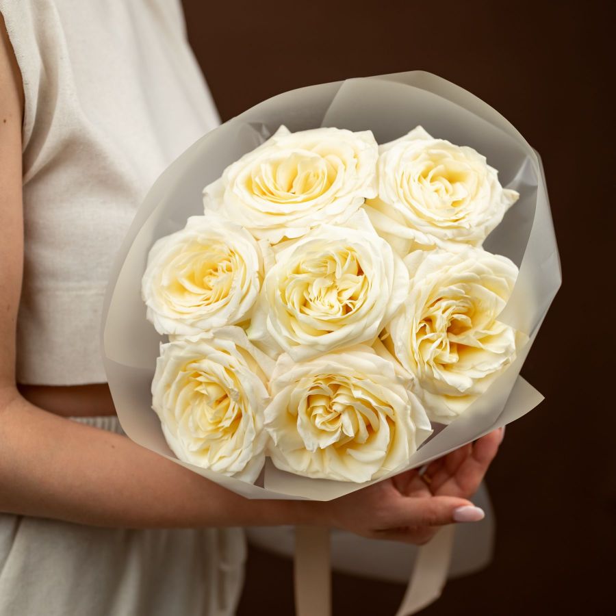 Пионовидная роза от 7 шт (Кендл Лайт)