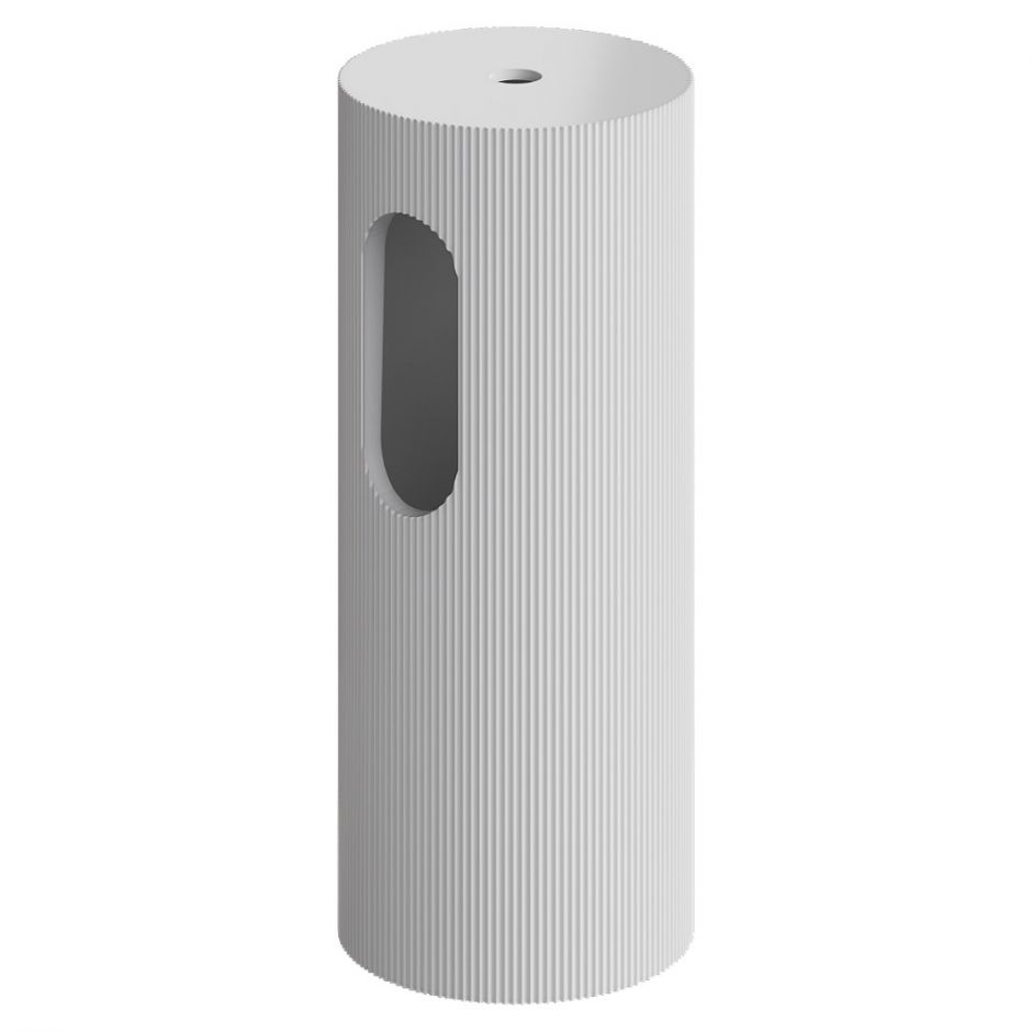 Рифленая апольная раковина Sole Corian 40x13 см, цвет белый матовый ФОТО