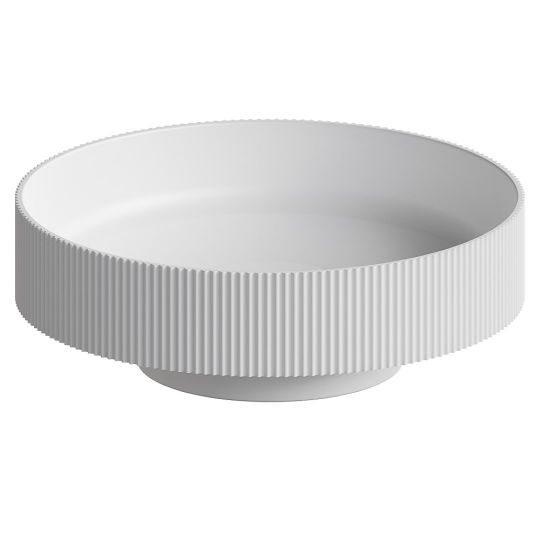 Рифленая апольная раковина Sole Corian 40x13 см, цвет белый матовый схема 7 Рифленая апольная раковина Sole Corian 40x13 см, цвет белый матовый схема 7