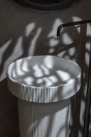 Рифленая апольная раковина Sole Corian 40x13 см, цвет белый матовый схема 3 Рифленая апольная раковина Sole Corian 40x13 см, цвет белый матовый схема 3