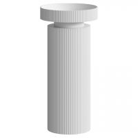 Рифленая апольная раковина Sole Corian 40x13 см, цвет белый матовый схема 1 Рифленая апольная раковина Sole Corian 40x13 см, цвет белый матовый схема 1