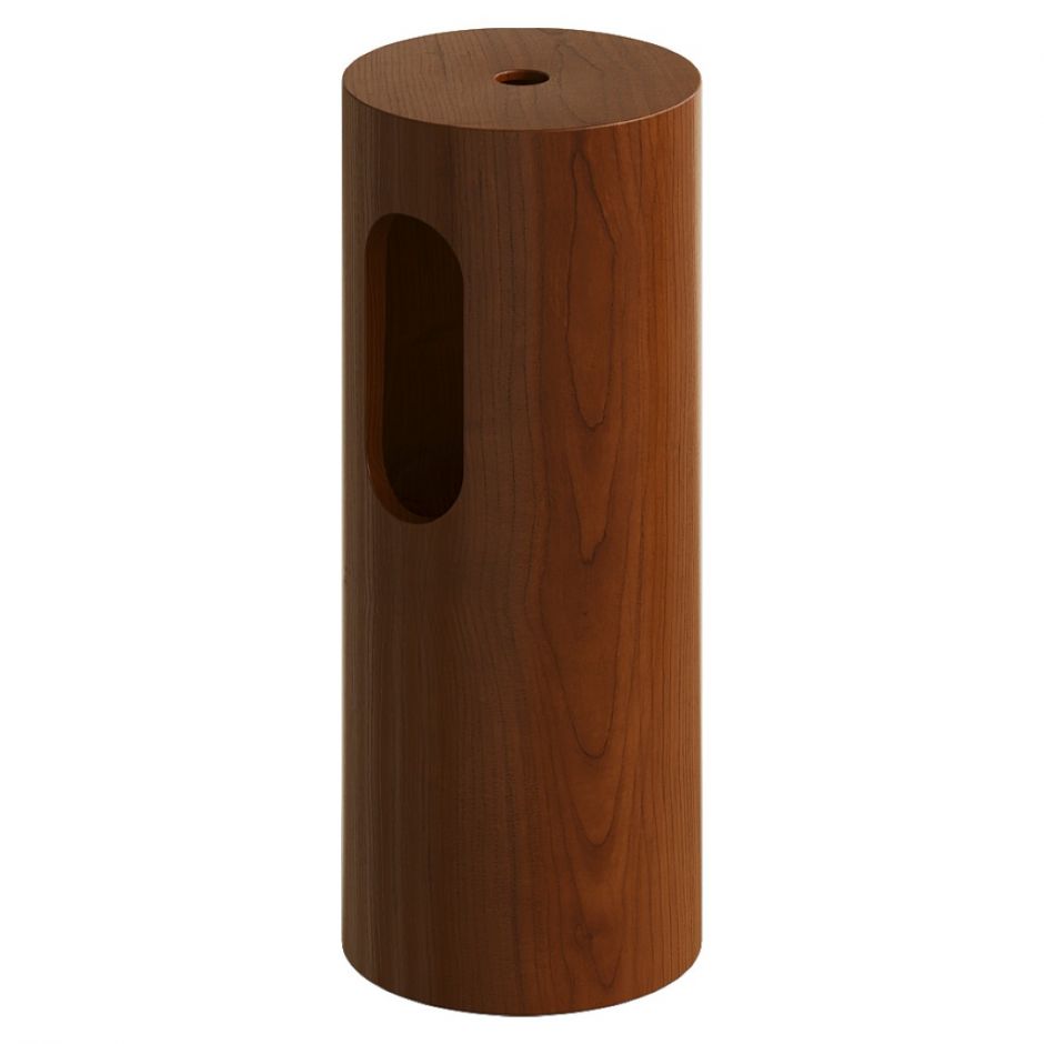 Напольная раковина Sole Corian 40x13 см, мраморная раковина, деревянный пьедестал ФОТО