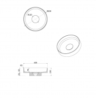 Напольная раковина Sole Corian 40x13 см, мраморная раковина, деревянный пьедестал схема 8