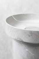 Мраморная раковина Sole Corian 40x13 см, напольная, гладкая текстура схема 4