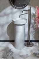 Мраморная раковина Sole Corian 40x13 см, напольная, гладкая текстура схема 5