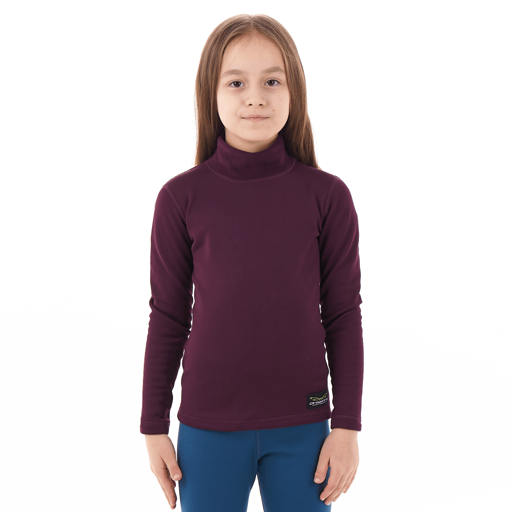 Термокофта зимняя с высоким воротом Junior Bordo