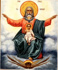 Икона Новозаветная Троица - Отечество (UV-печать)(10169)