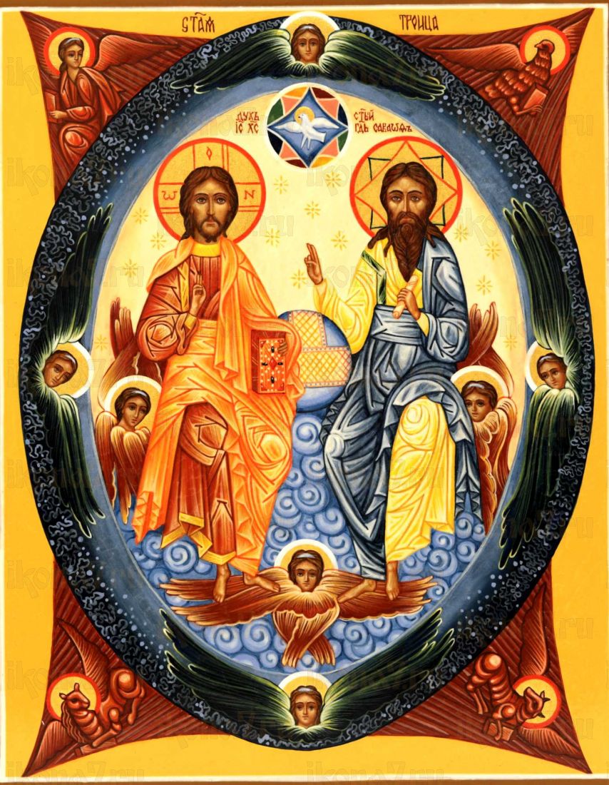 Икона Новозаветная Троица Сопрестолье (UV-печать)(10173)