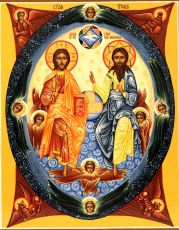 Икона Новозаветная Троица Сопрестолье (UV-печать)(10173)