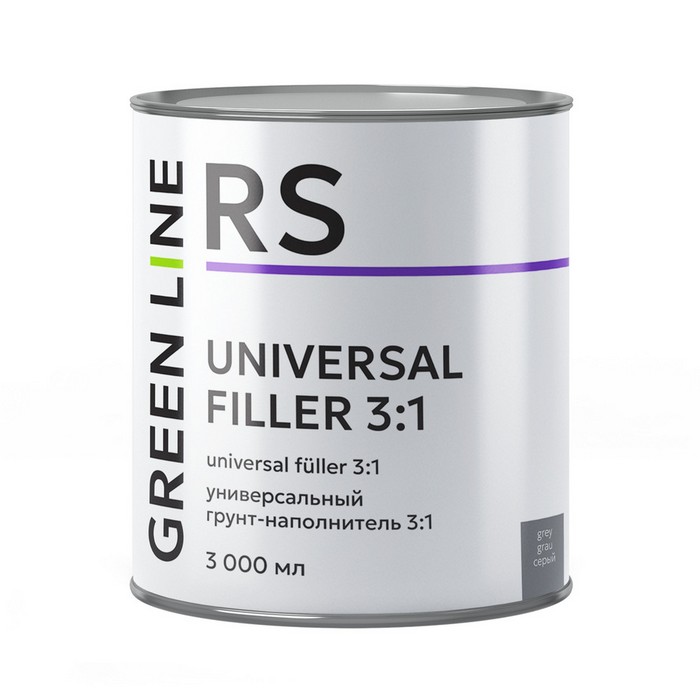 Green Line SMART FILLER 3:1 Двухкомпонентный грунт-наполнитель, черный, объем 3л.